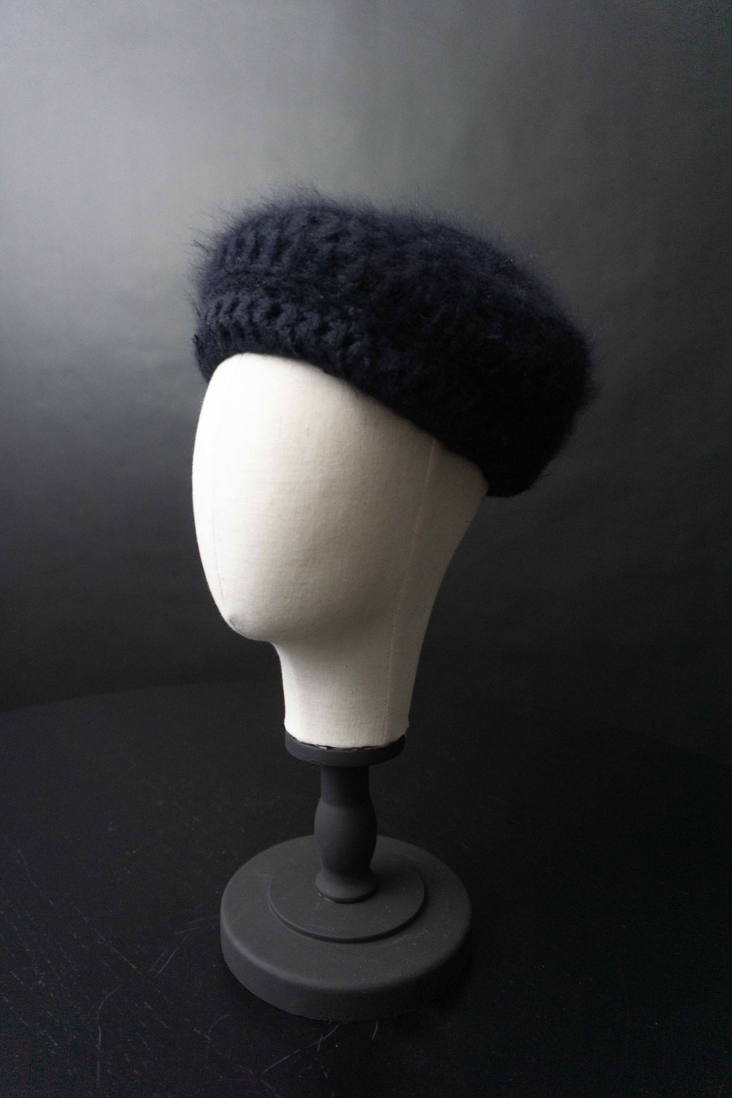 Vintage Angora Mütze Navy, S–M theplaincircle vintage