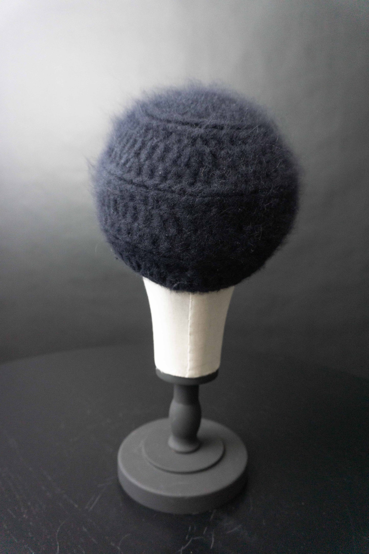 Vintage Angora Mütze Navy, S–M theplaincircle vintage