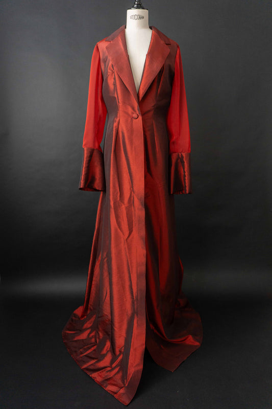 Vintage Organza Mantel Blutrot, M–L theplaincircle vintage