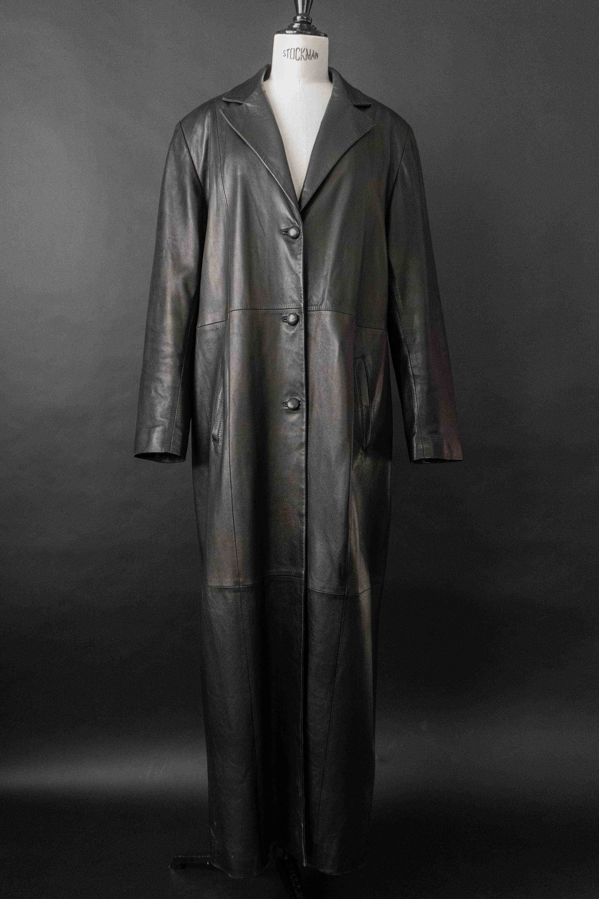 Vintage Ledermantel Maxi, M–L theplaincircle vintage