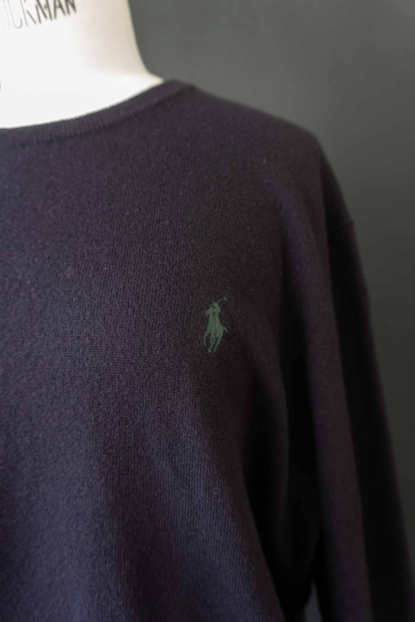 vintage polo ralph lauren pullover wolle navy