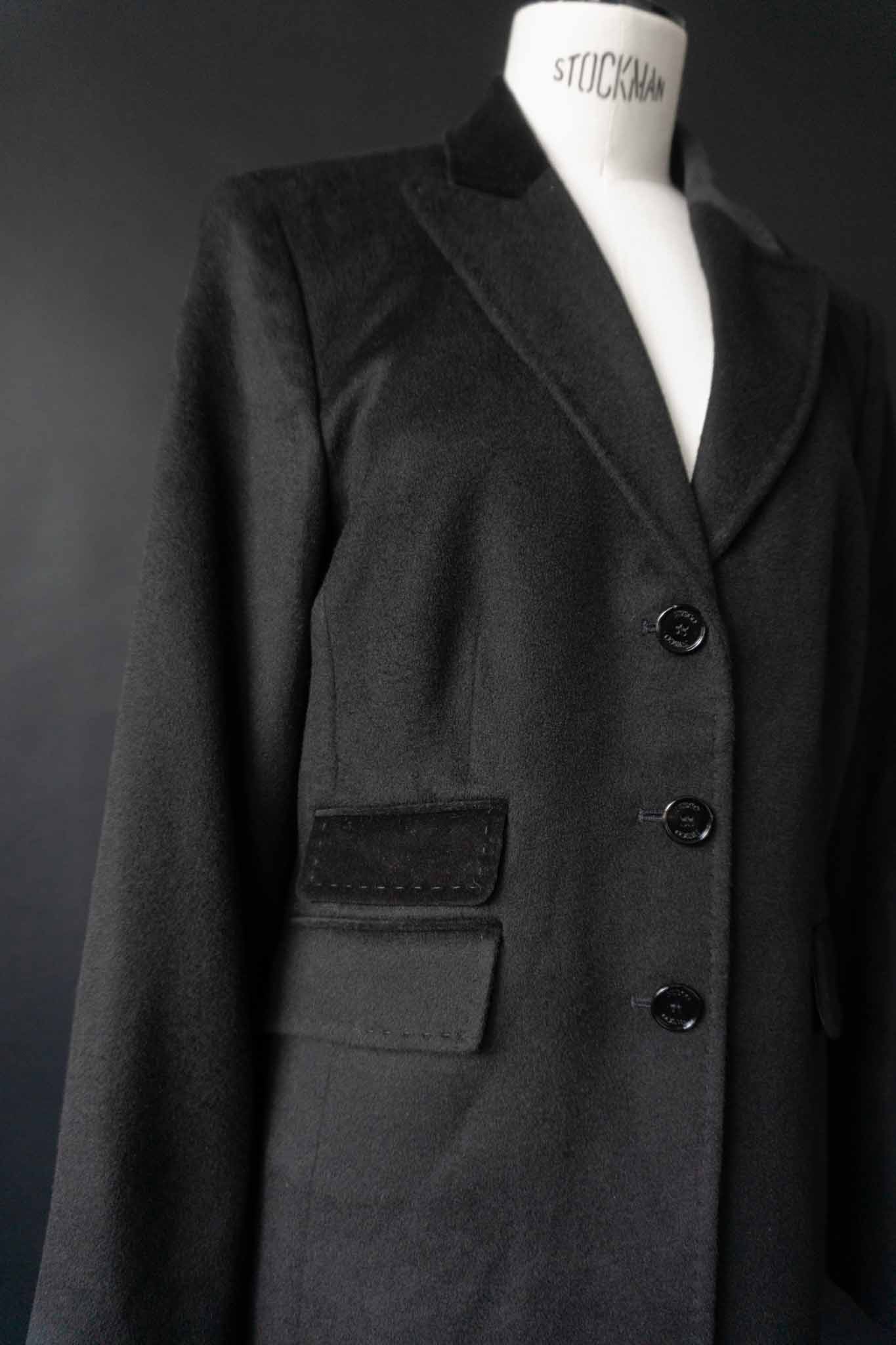 Vampy Kaschmirmantel UNGER Schwarz, S–M theplaincircle vintage