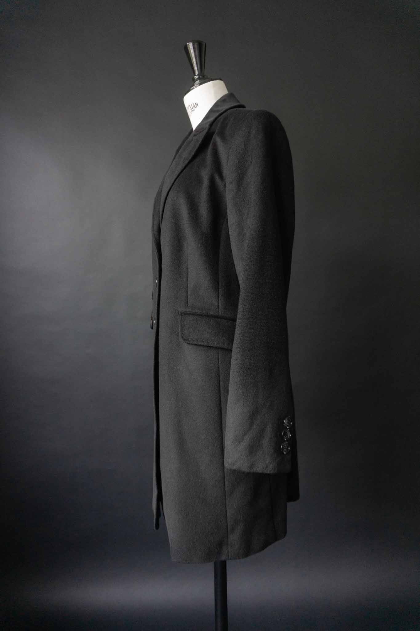 Vampy Kaschmirmantel UNGER Schwarz, S–M theplaincircle vintage