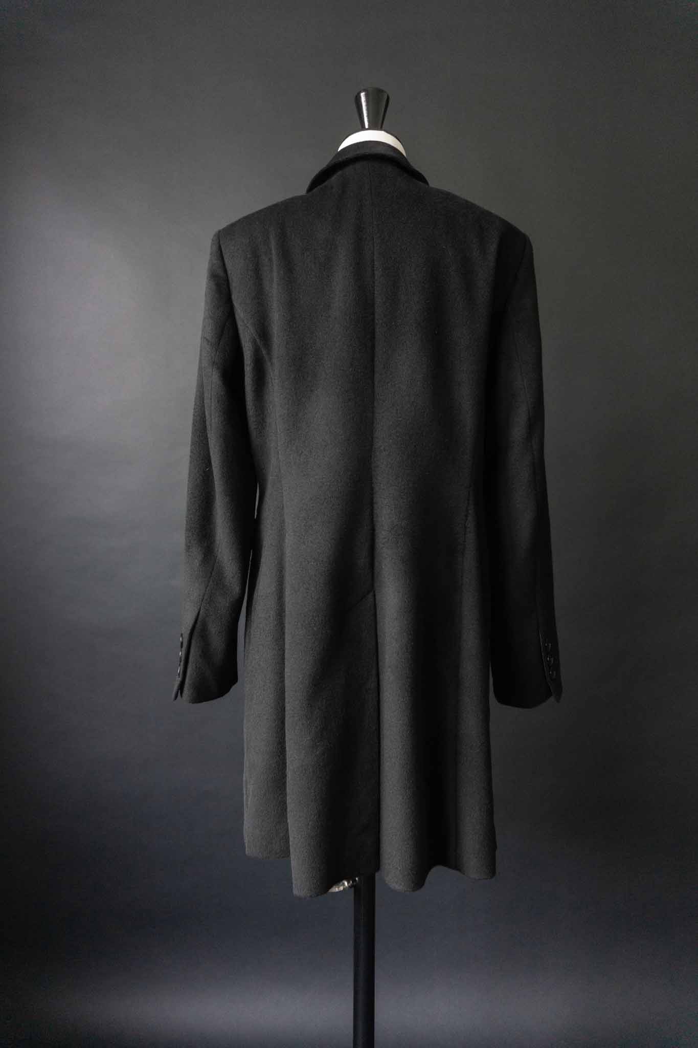 Vampy Kaschmirmantel UNGER Schwarz, S–M theplaincircle vintage