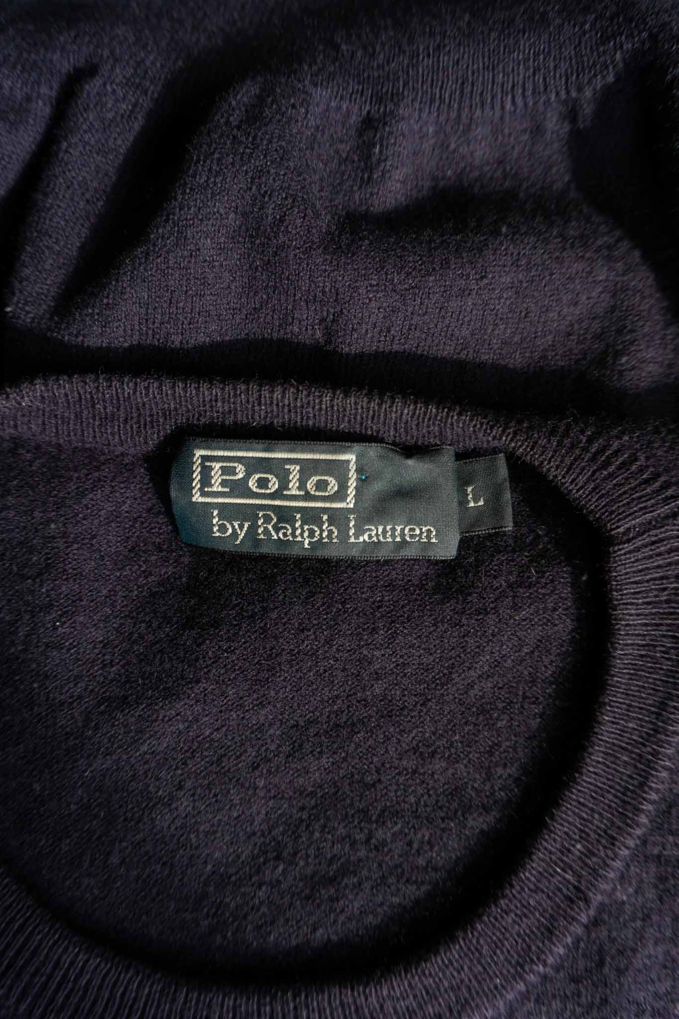 vintage polo ralph lauren pullover wolle navy