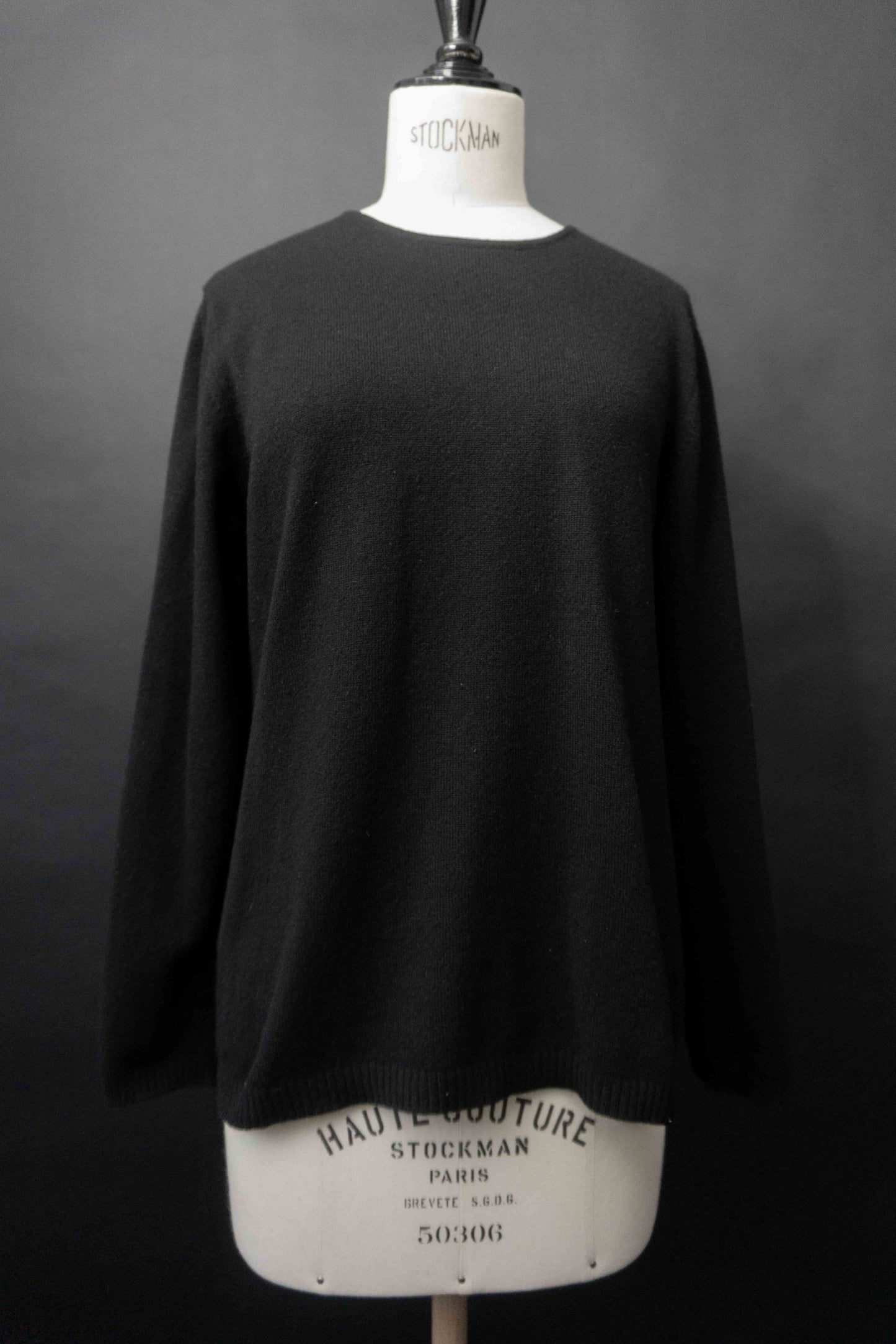 Schwarzer Vintage Kaschmir Pullover aus feinem Strickstoff 90er Jahre