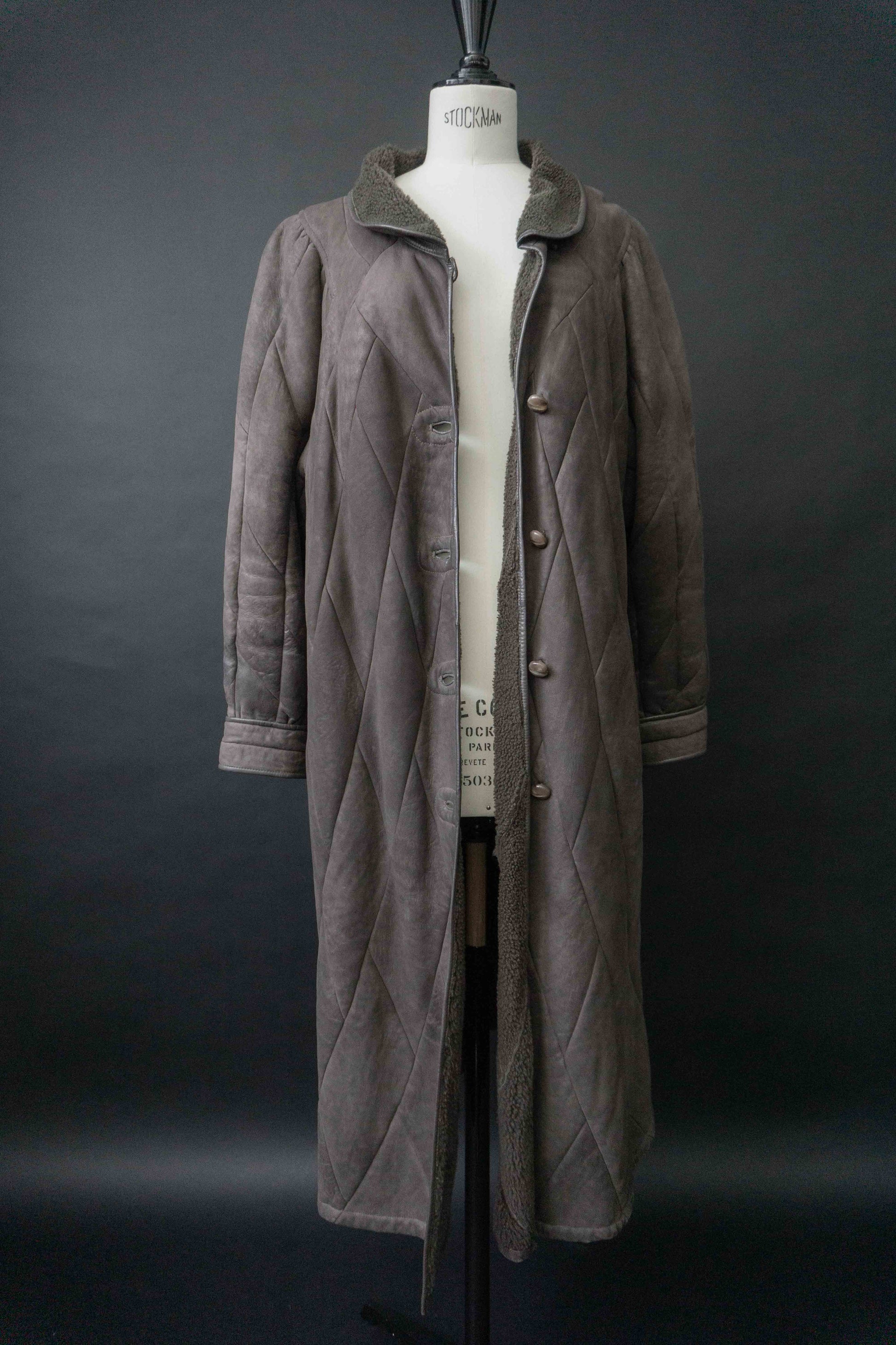 Vintage 70s Lammfellmantel Greige, M theplaincircle vintage