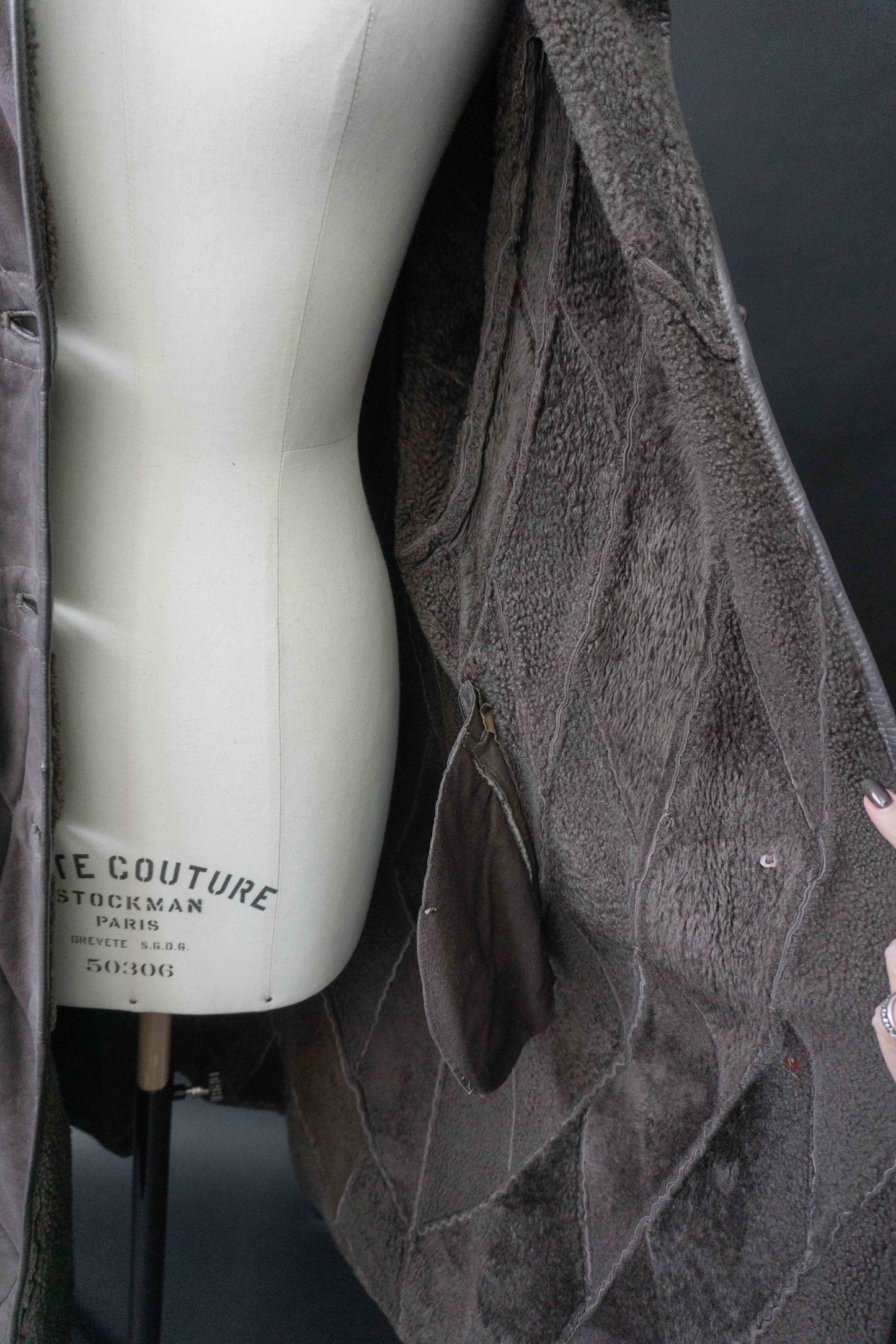 Vintage 70s Lammfellmantel Greige, M theplaincircle vintage