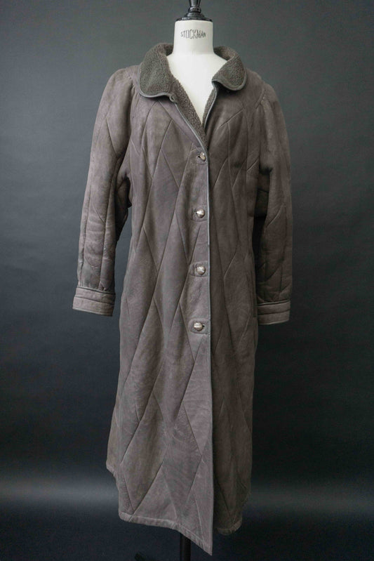 Vintage 70s Lammfellmantel Greige, M theplaincircle vintage