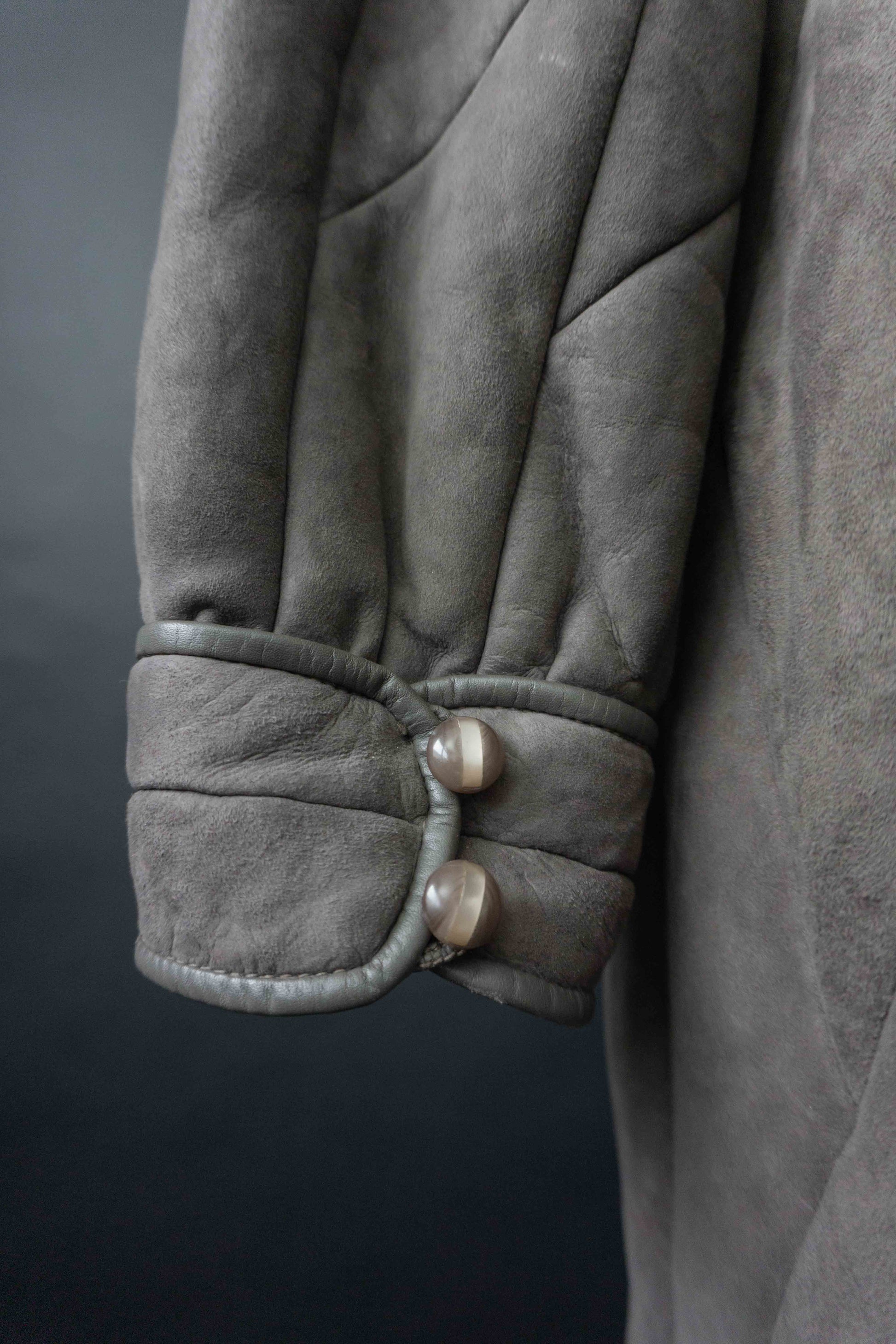 Vintage 70s Lammfellmantel Greige, M theplaincircle vintage