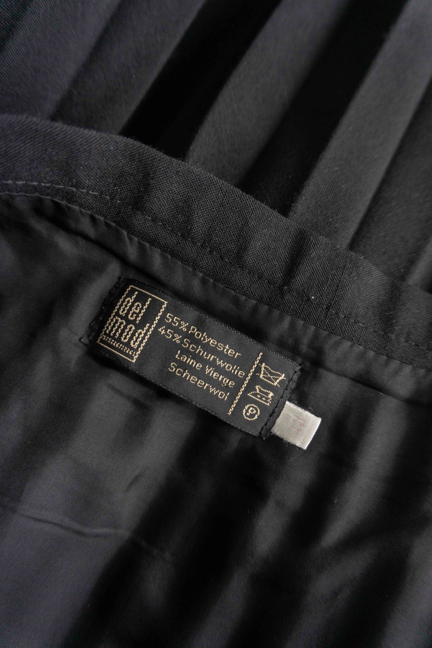 Vintage Babybat Faltenrock, Schwarz, XS–S theplaincircle vintage