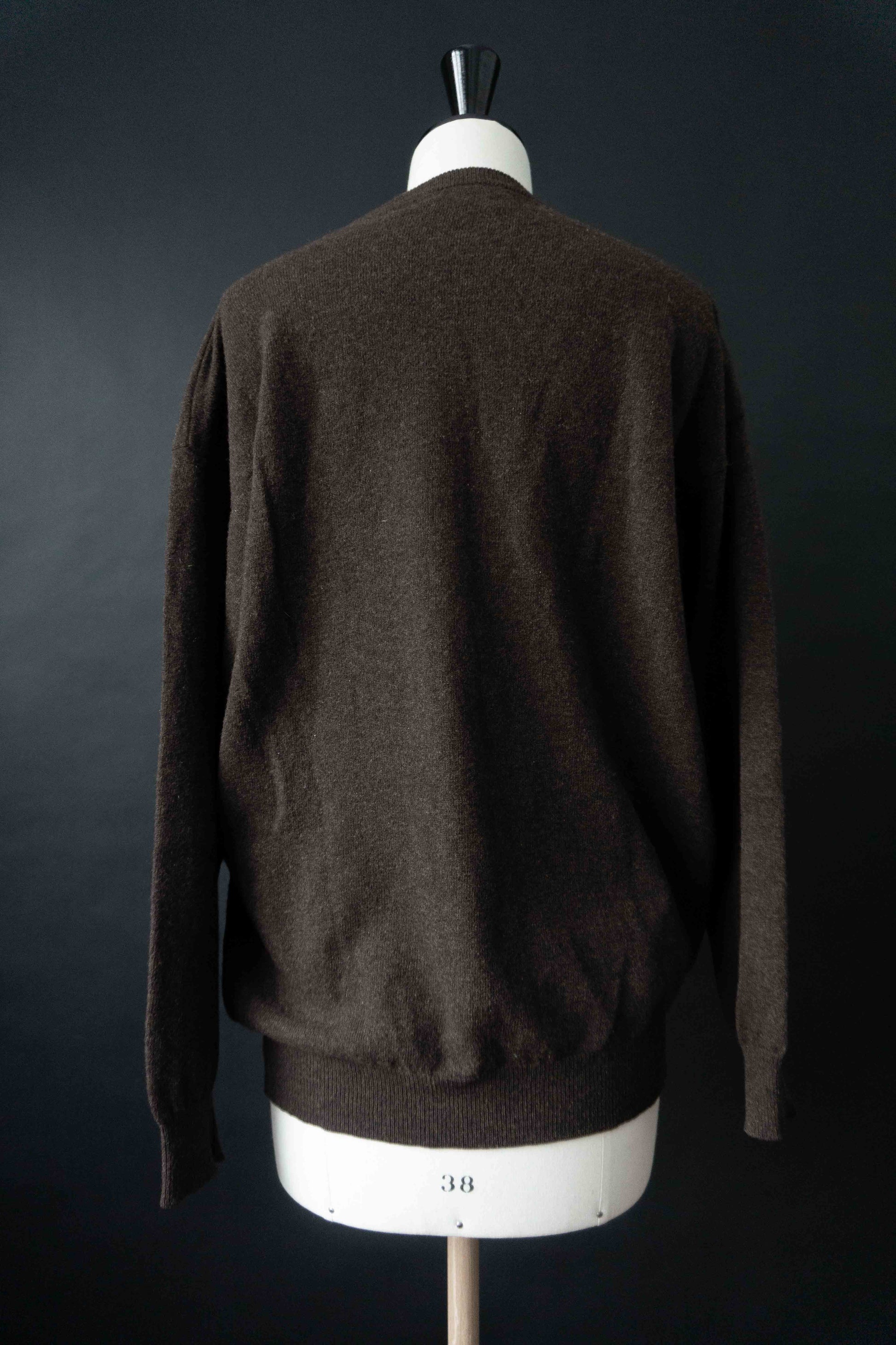 Vintage Pullover Lammwolle, Braun, S–L theplaincircle vintage