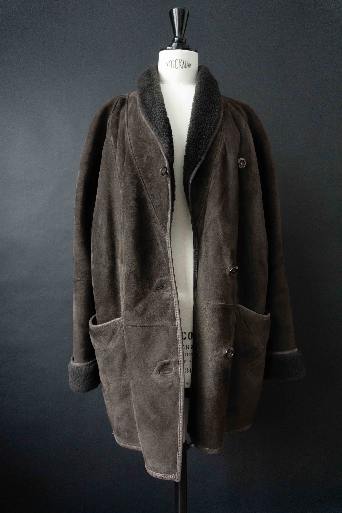 Vintage Lammfellmantel braun