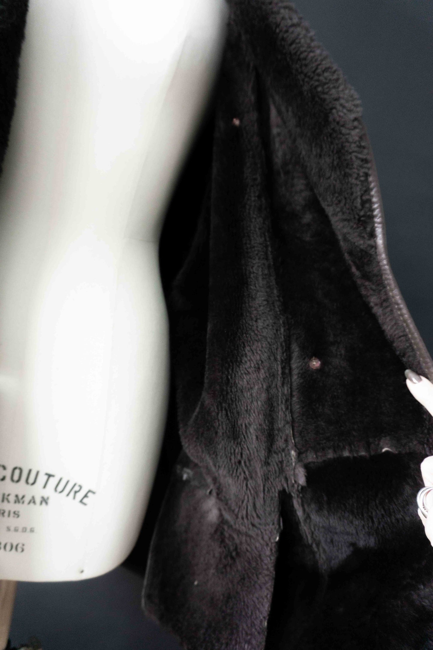 Vintage Lammfellmantel braun