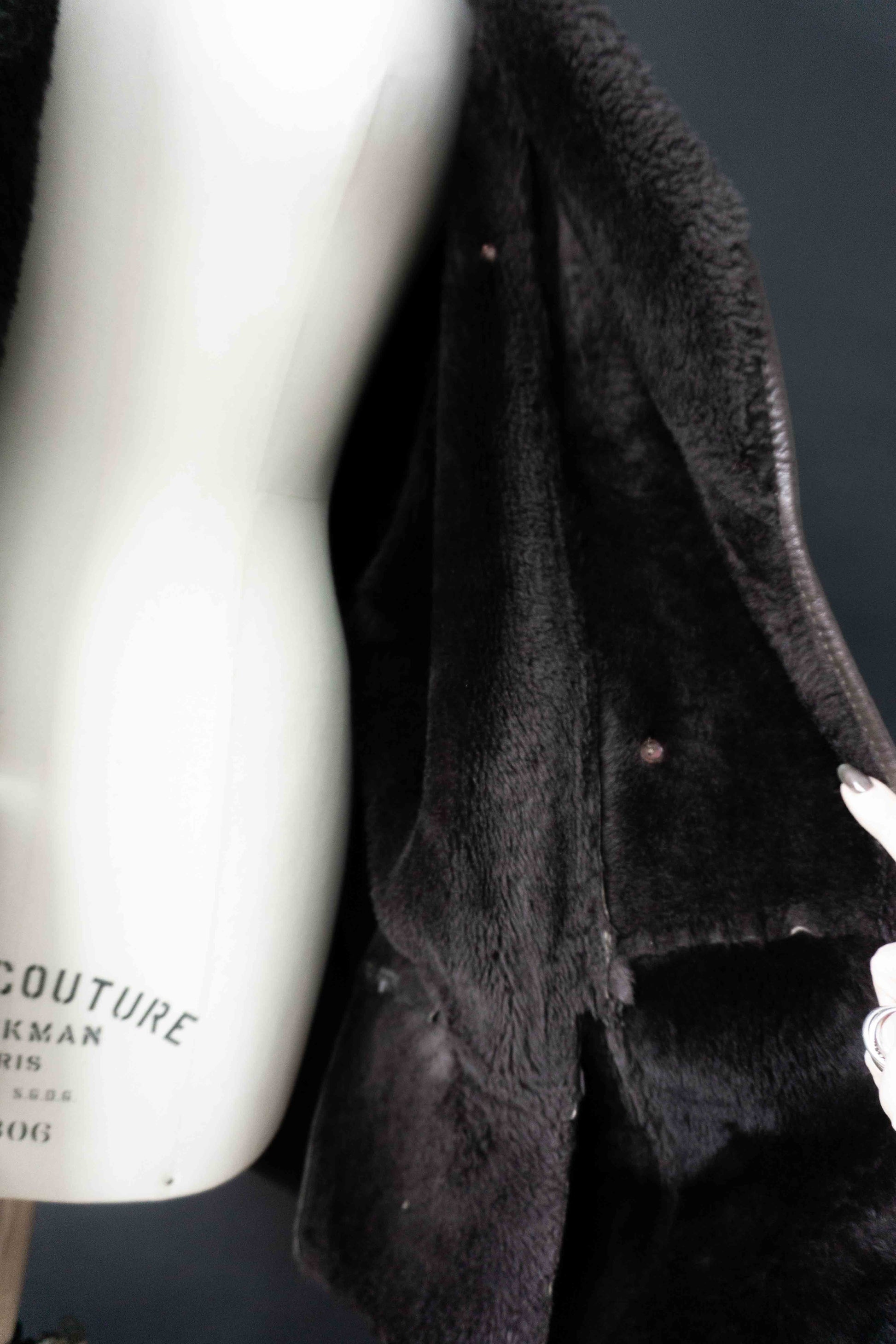 Vintage Lammfellmantel braun