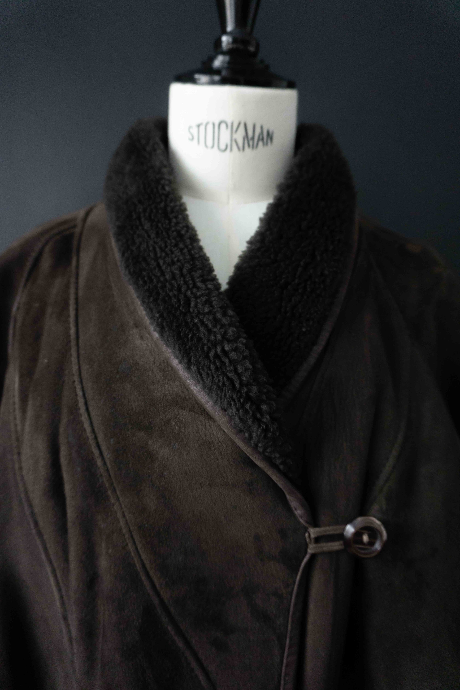 Vintage Lammfellmantel braun