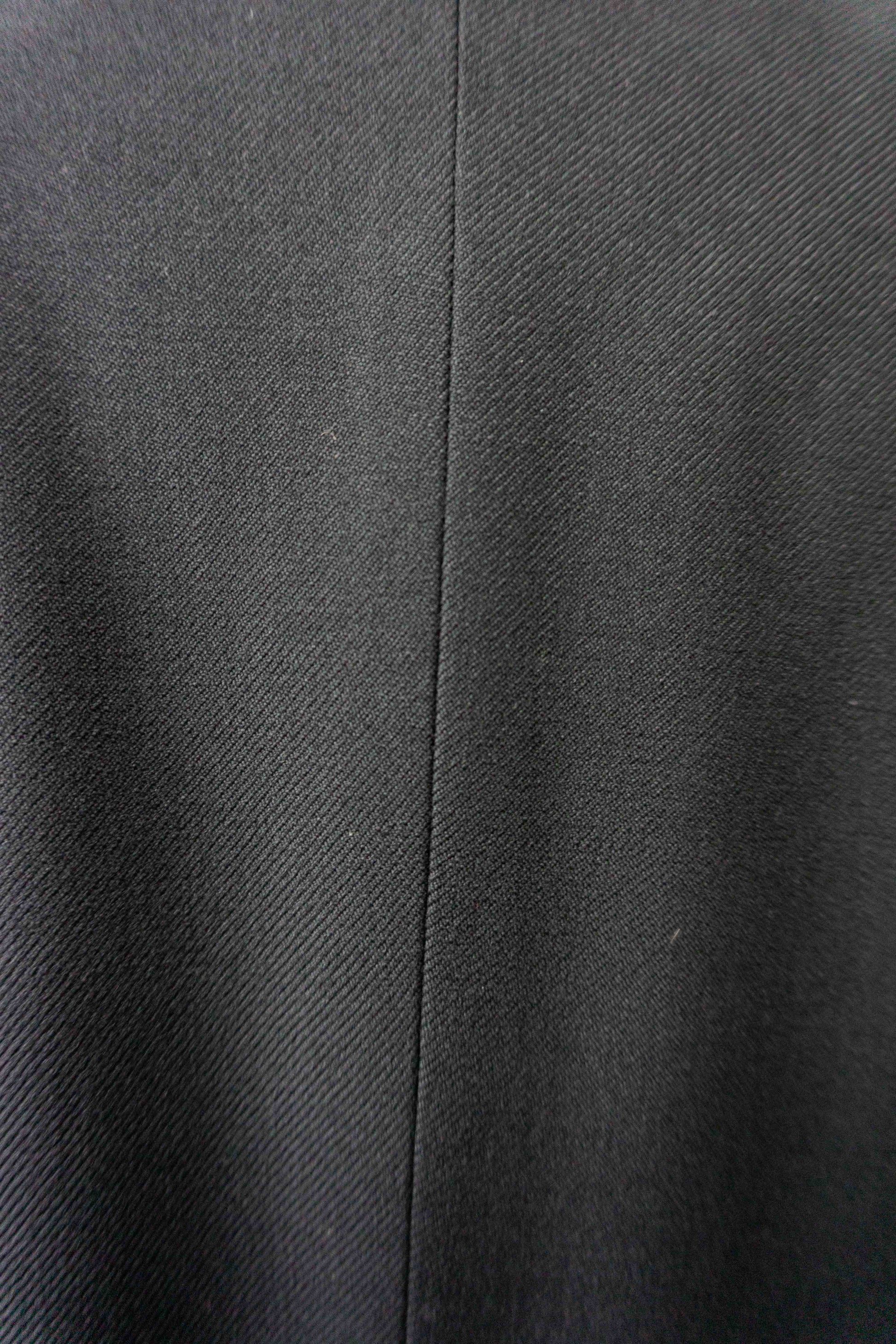 Schwarzer Vintage Wollblazer mit Reverskragen