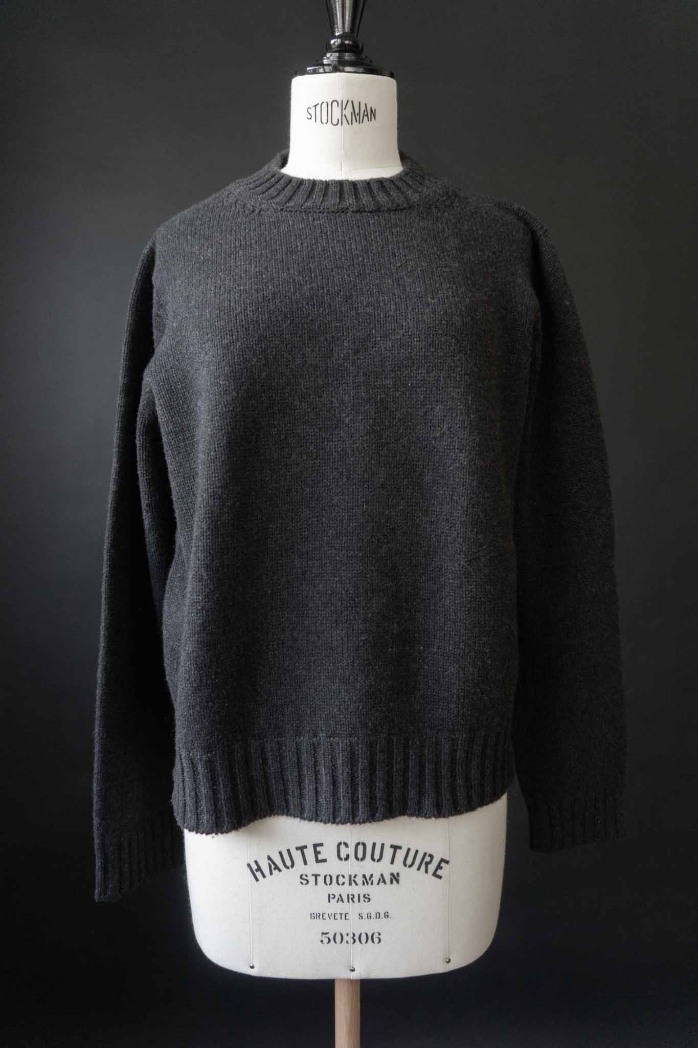 vintage max mara pullover wolle dunkelgrau