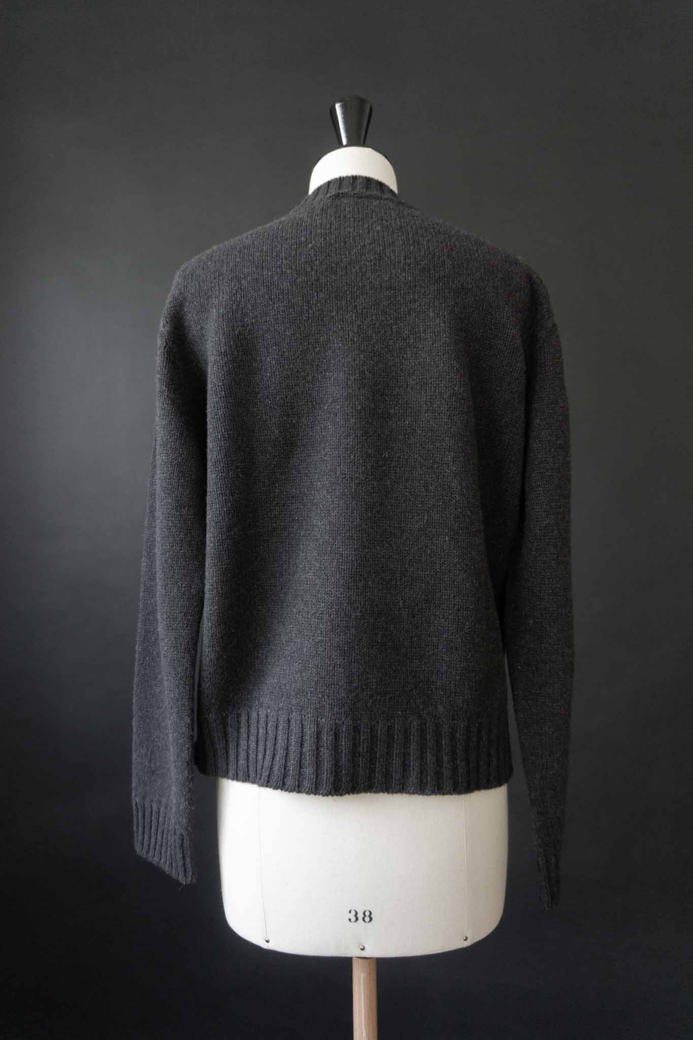 vintage max mara pullover wolle dunkelgrau