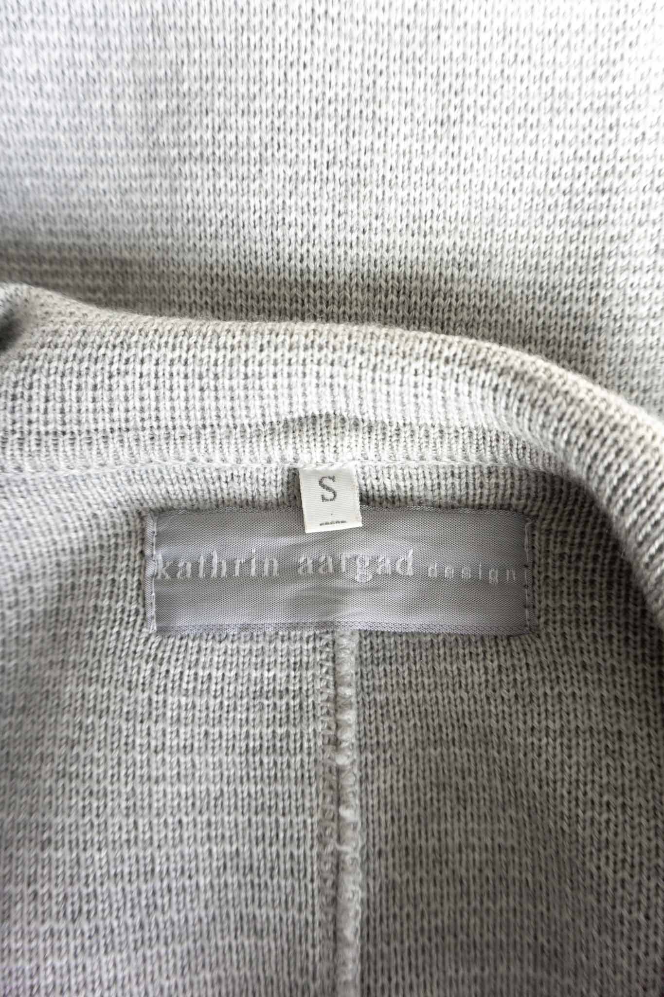 kathrin aargaard vintage strickmantel grau