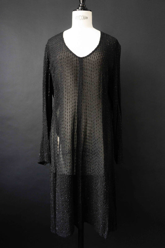 Vintage 80s Longbluse Lurex, S–M theplaincircle vintage