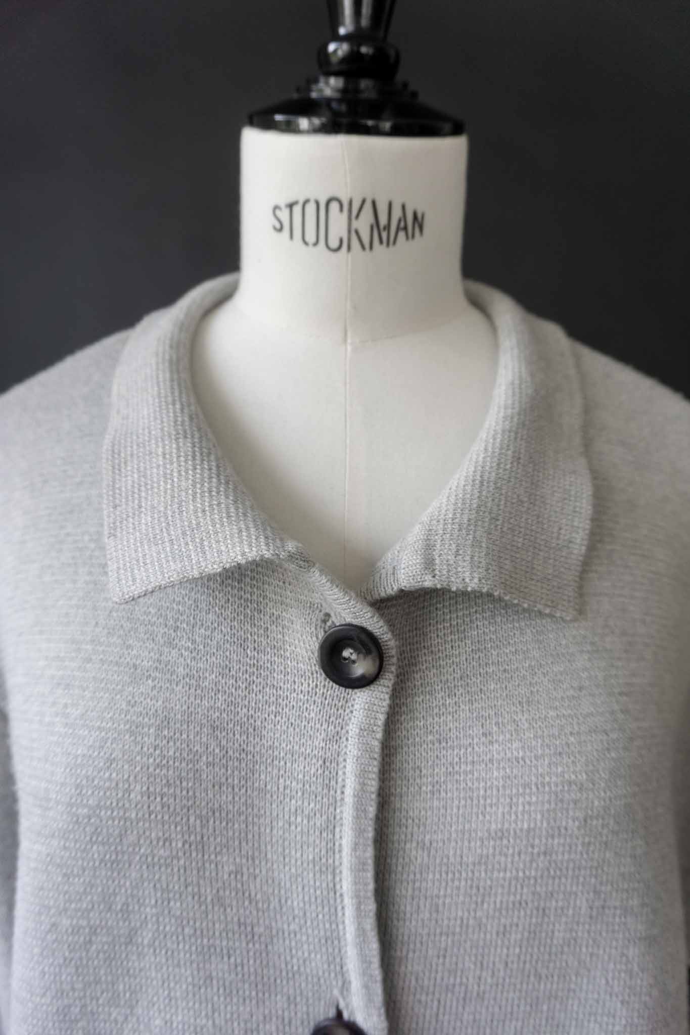 kathrin aargaard vintage strickmantel grau