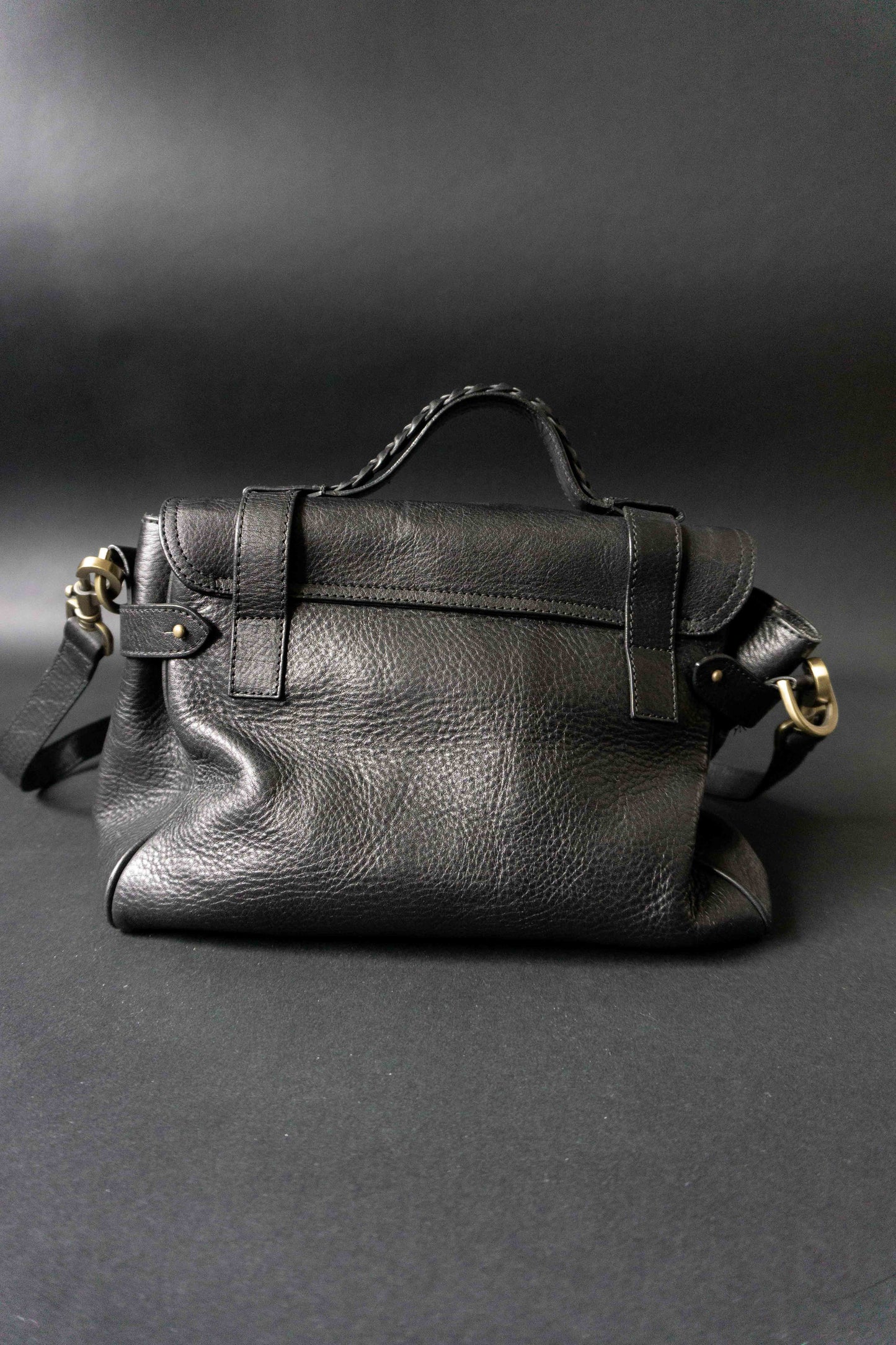 Y2K Mulberry Alexa Bag aus schwarzem Leder theplaincircle vintage