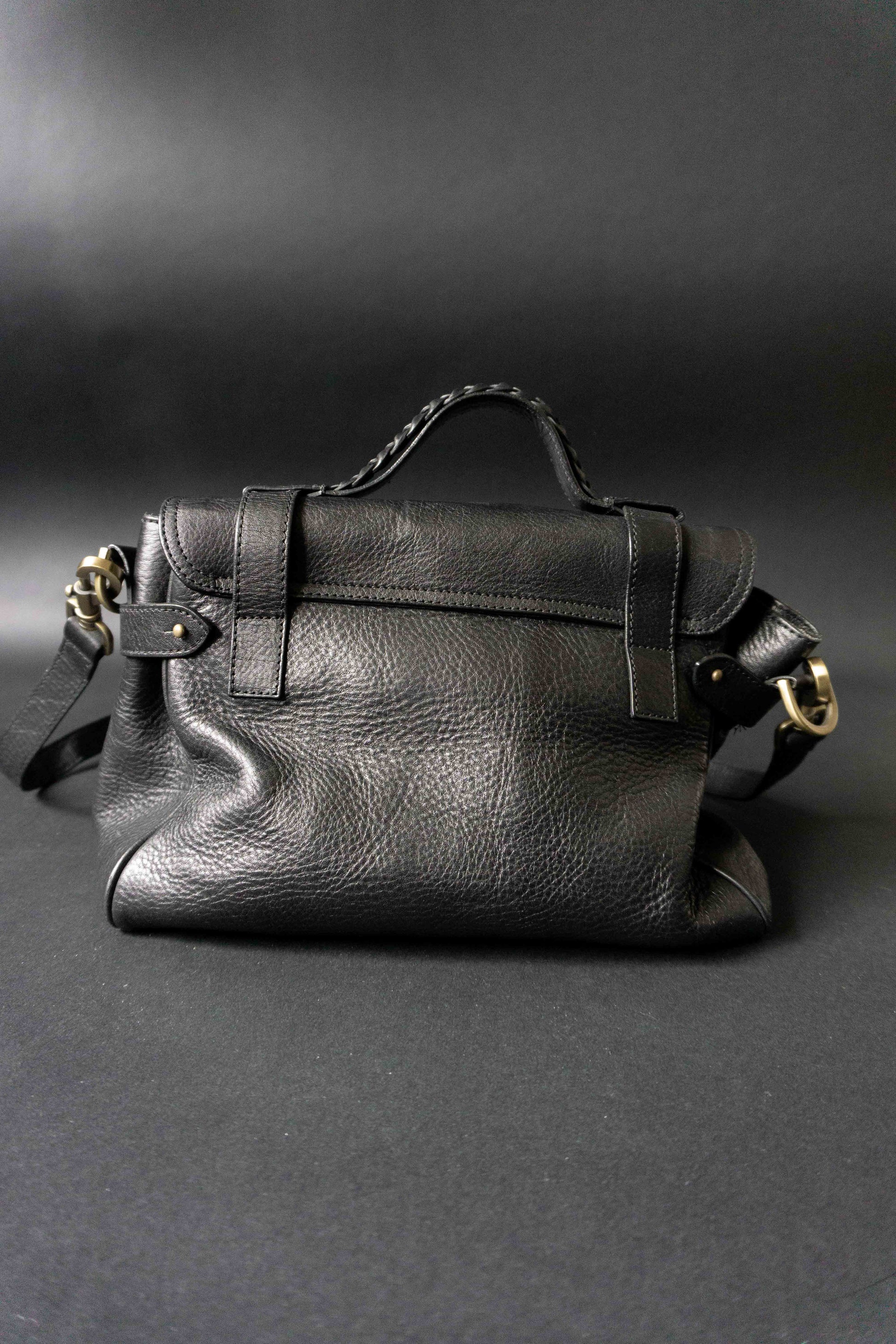 Y2K Mulberry Alexa Bag aus schwarzem Leder theplaincircle vintage