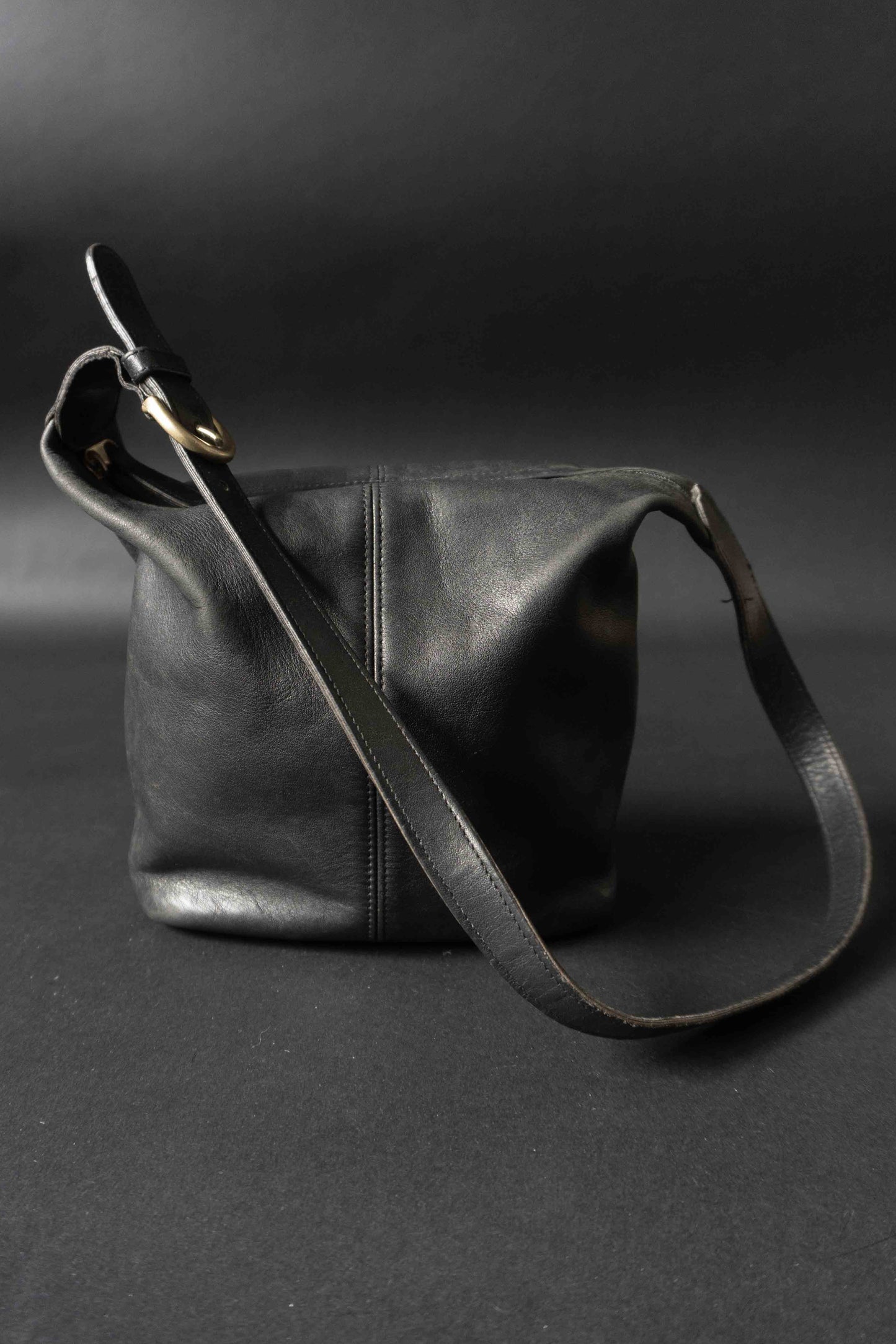 Vintage 90s Coach Soho Mini Bucket bag 4148, Schwarz theplaincircle vintage