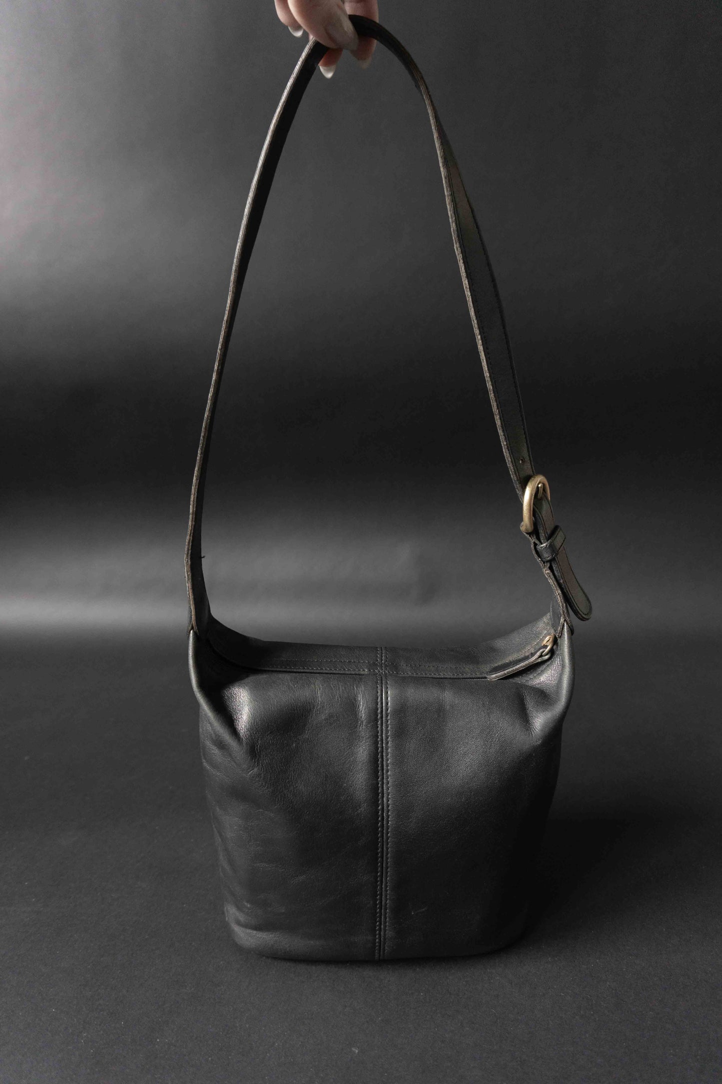 Vintage 90s Coach Soho Mini Bucket bag 4148, Schwarz theplaincircle vintage