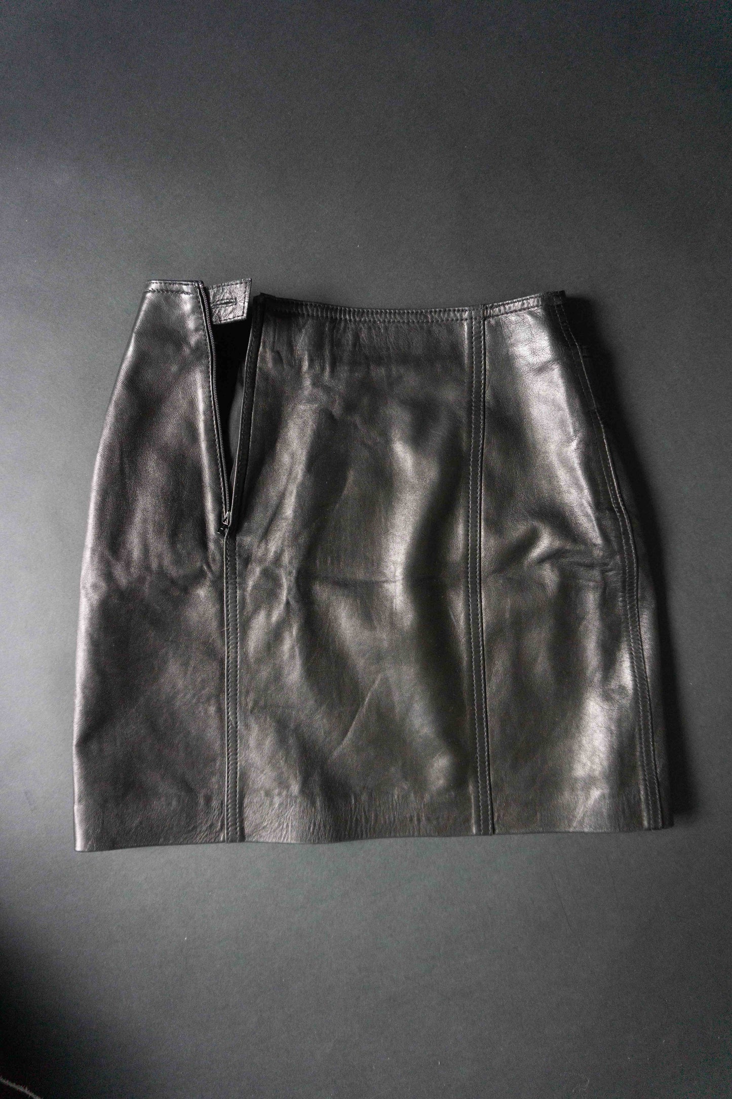 Vintage 80s Lederrock, XXS–XS theplaincircle vintage