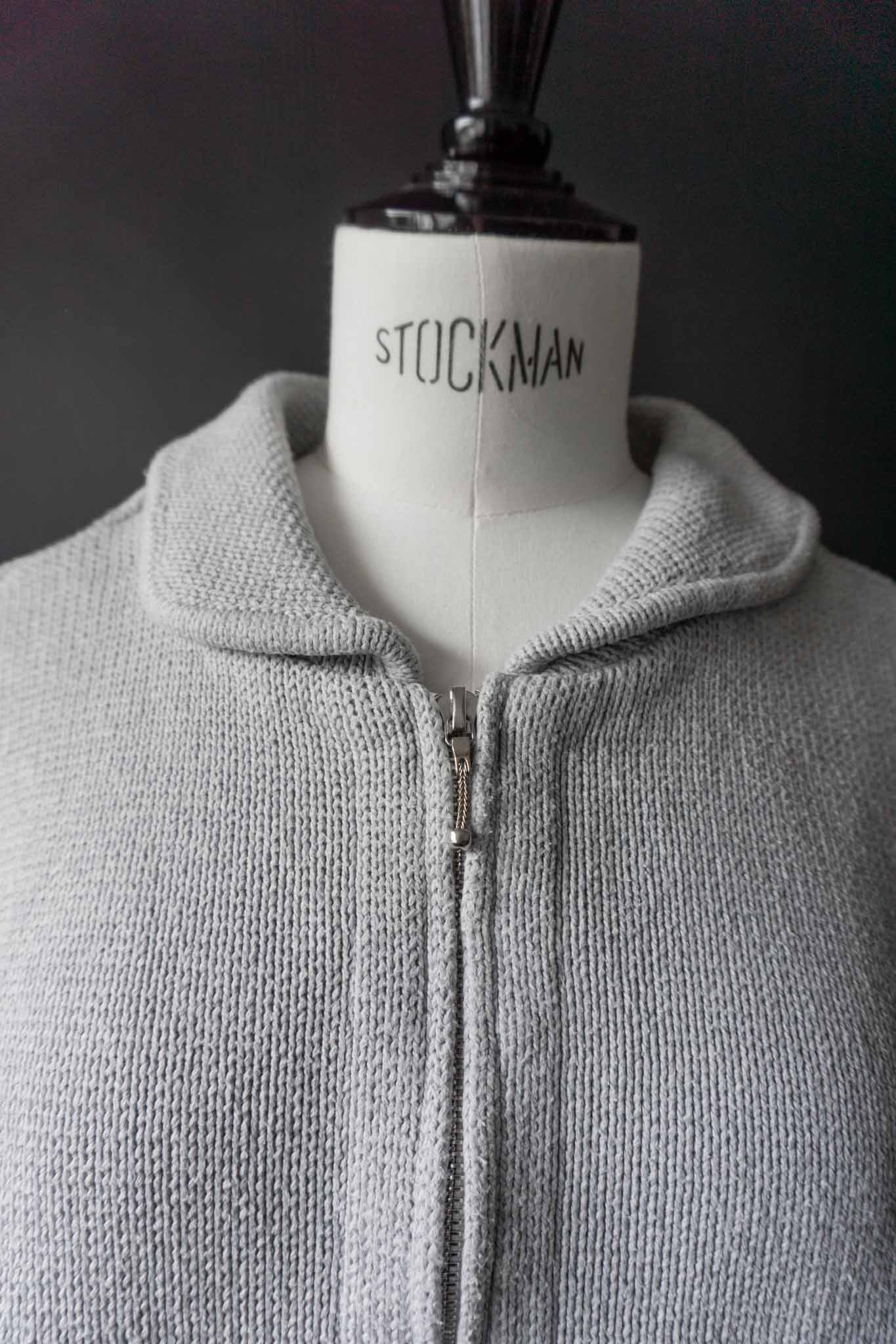 OMEN Strickjacke in Grau mit Reißverschluss