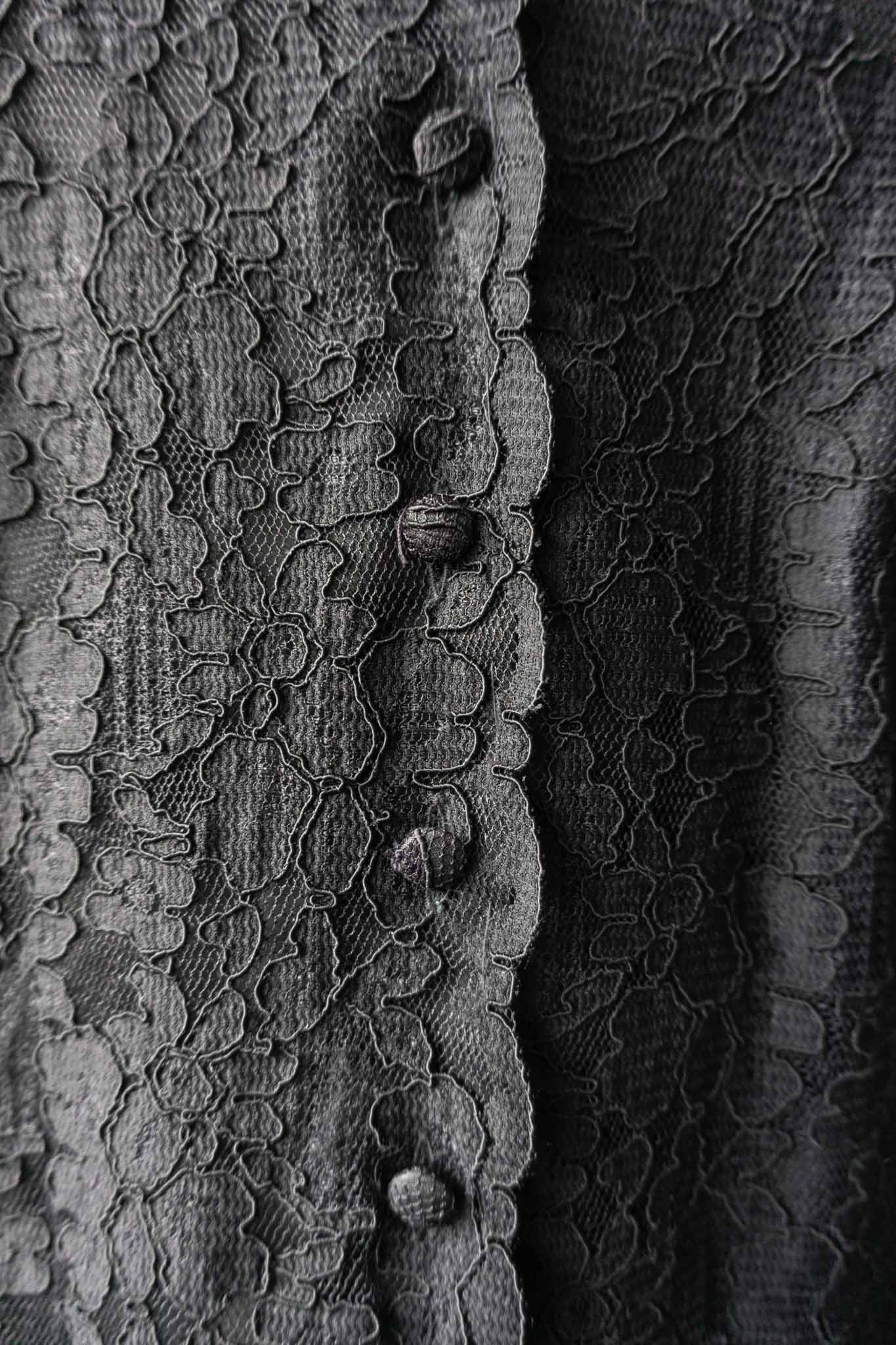 Vintage Spitzenjacke mit Stoffbezogenen Knöpfen