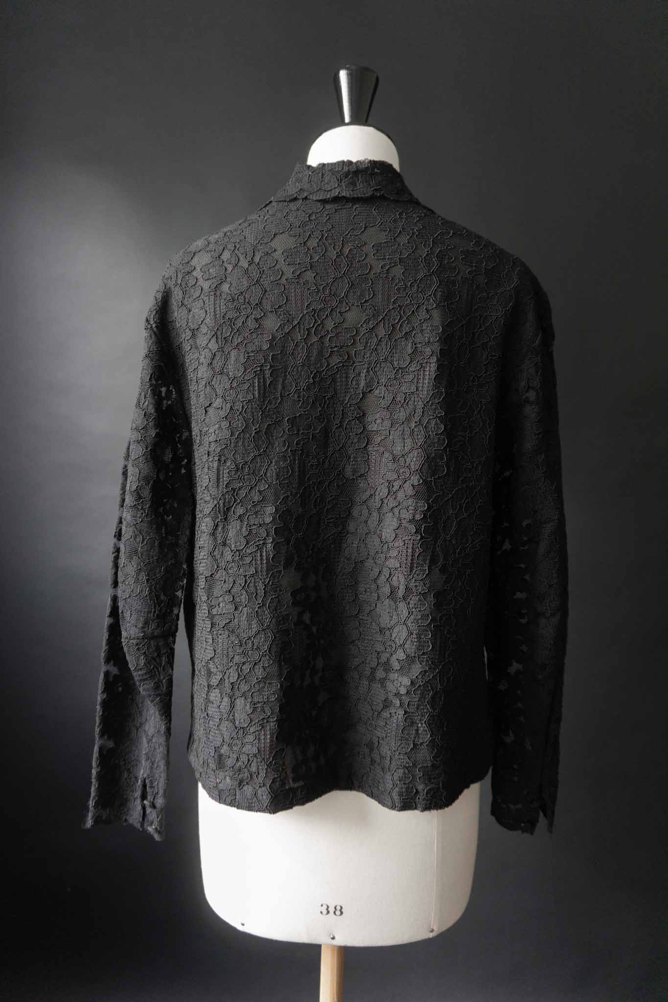 Vintage Spitzenjacke mit Stoffbezogenen Knöpfen