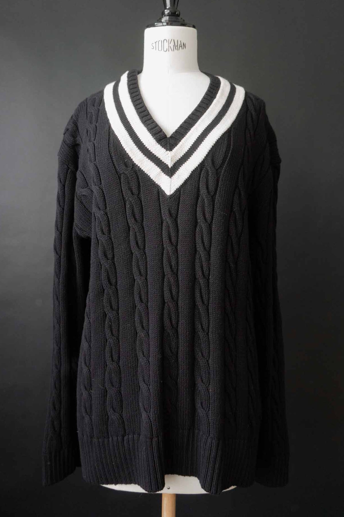 Vintage Ralph Lauren Preppy Goth Pullover, M–L