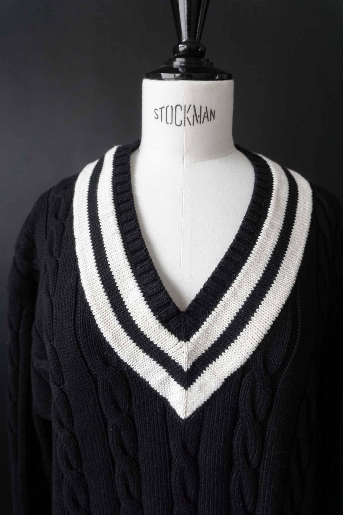 Vintage Ralph Lauren Preppy Goth Pullover, M–L