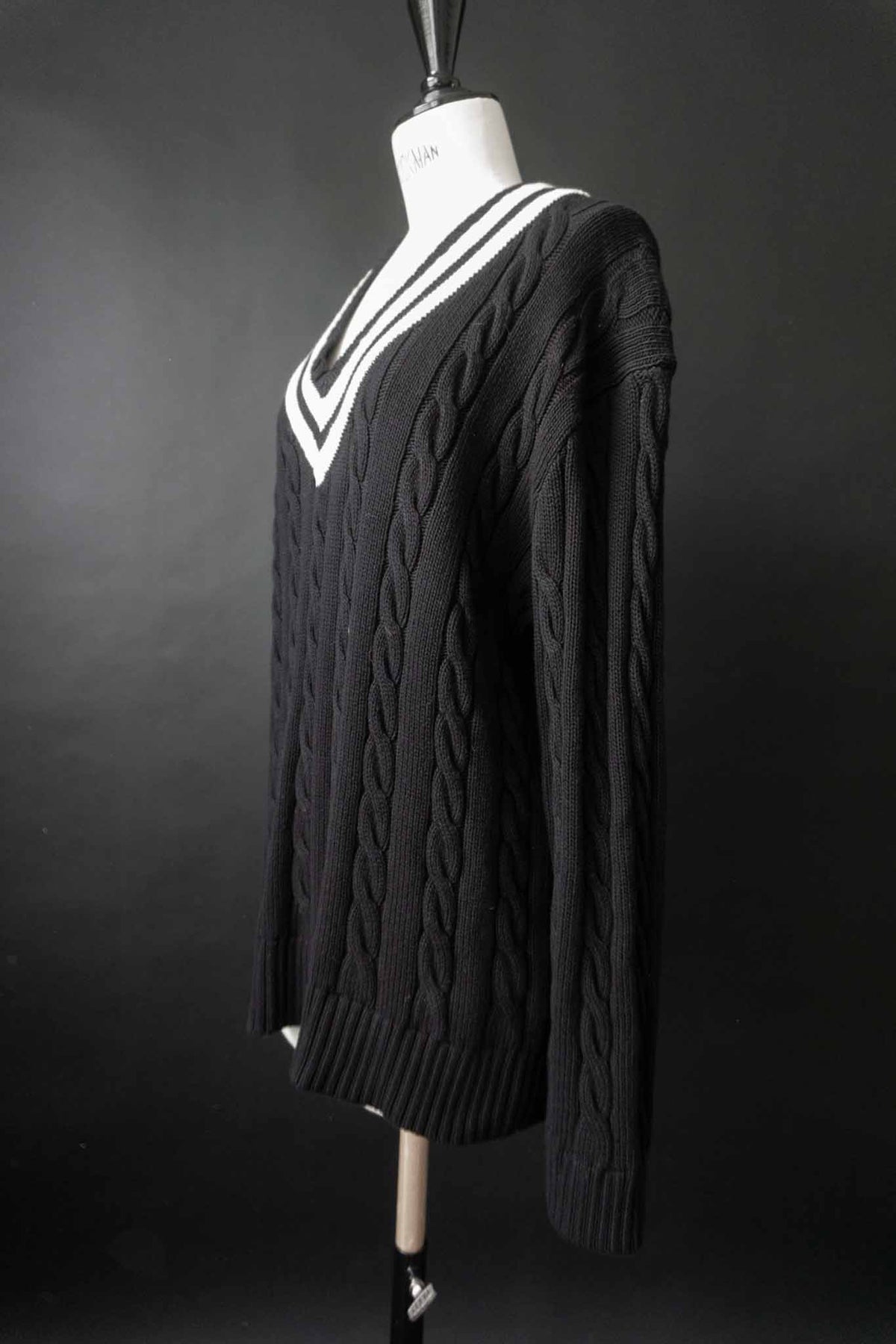Vintage Ralph Lauren Preppy Goth Pullover, M–L