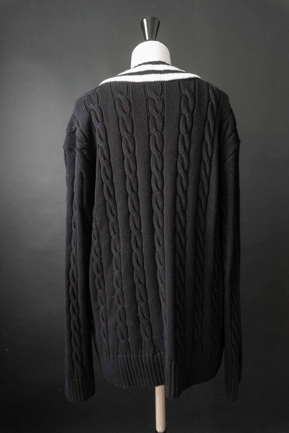 Vintage Ralph Lauren Preppy Goth Pullover, M–L