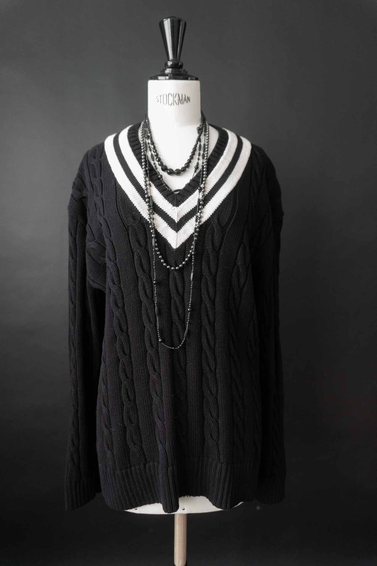 Vintage Ralph Lauren Preppy Goth Pullover, M–L