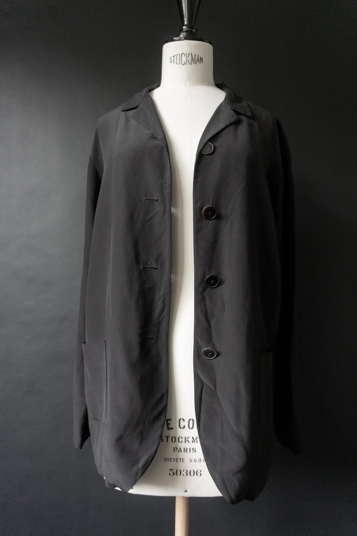Vintage 90s Jil Sander Blazer aus Seide, S–M