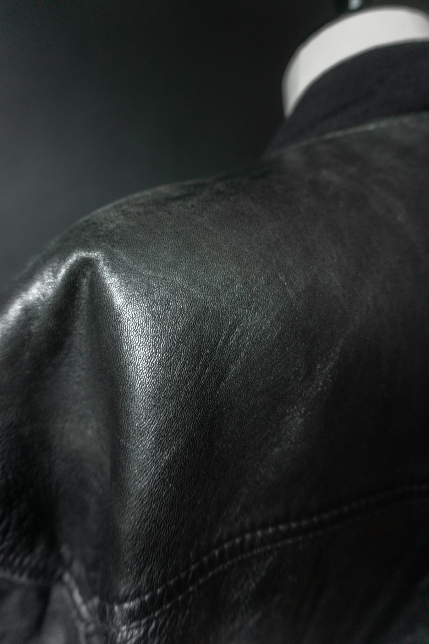 Vintage 80s Lederjacke Bomber Blouson, M–L theplaincircle vintage