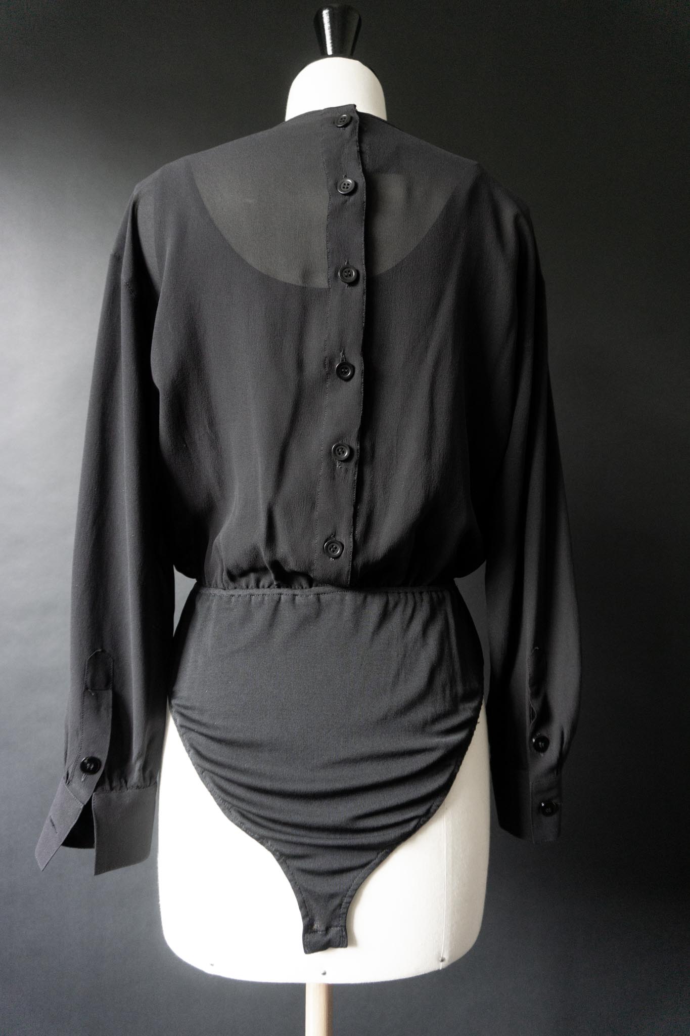 Vintage Escada Body, Schwarz, Seide, S–M theplaincircle vintage