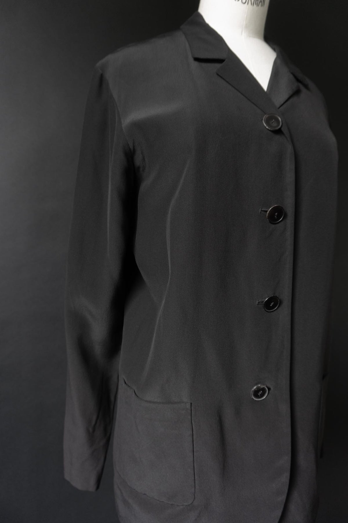 Vintage 90s Jil Sander Blazer aus Seide, S–M