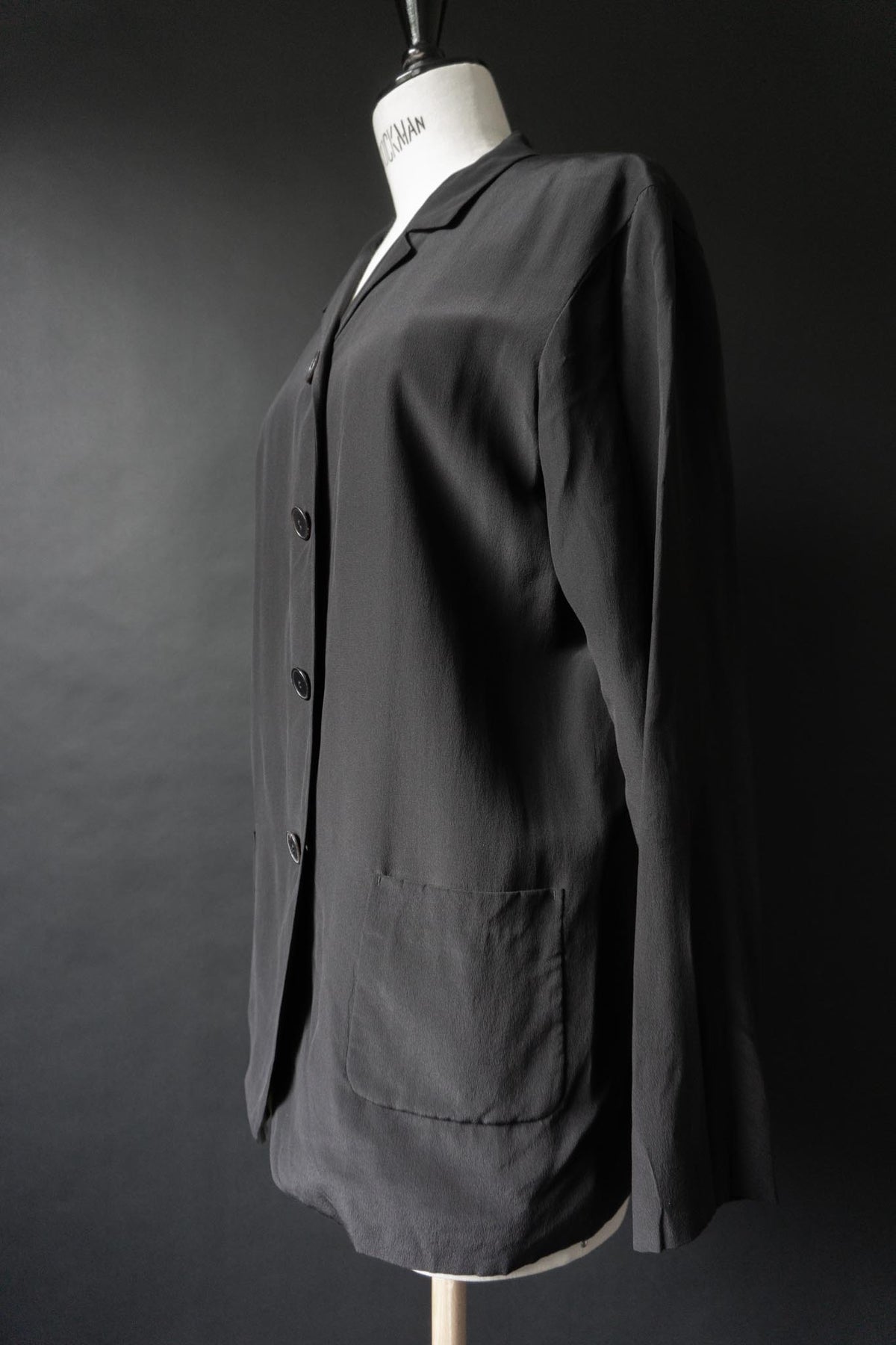 Vintage 90s Jil Sander Blazer aus Seide, S–M