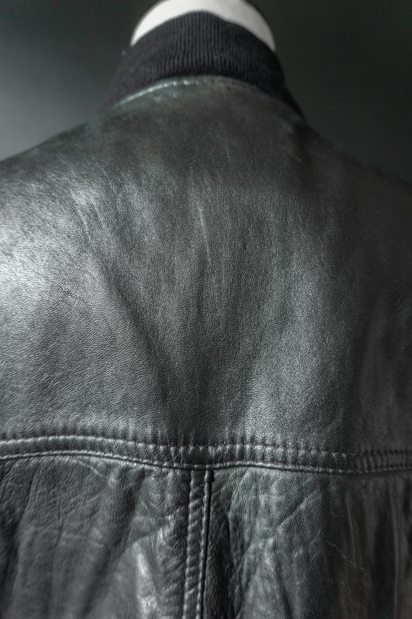 Vintage 80s Lederjacke Bomber Blouson, M–L theplaincircle vintage
