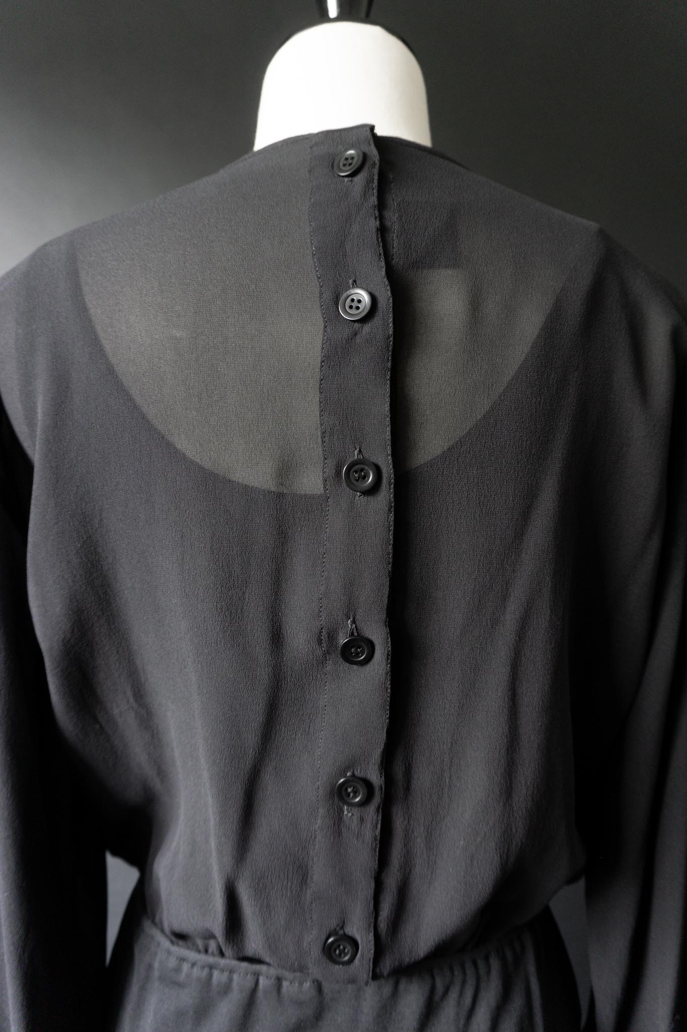 Vintage Escada Body, Schwarz, Seide, S–M theplaincircle vintage