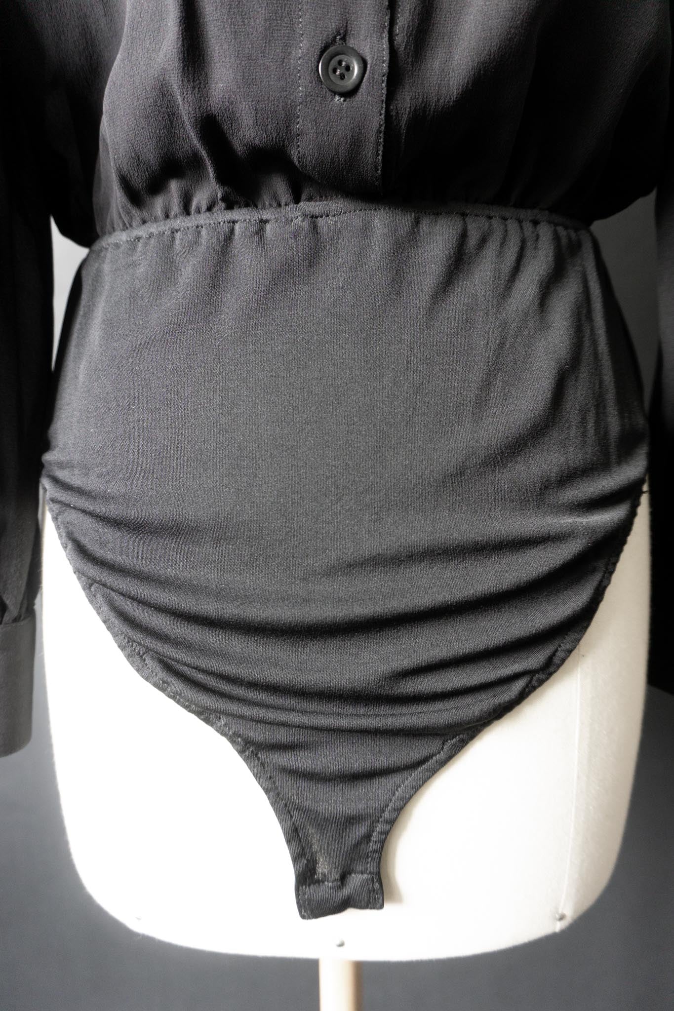 Vintage Escada Body, Schwarz, Seide, S–M theplaincircle vintage