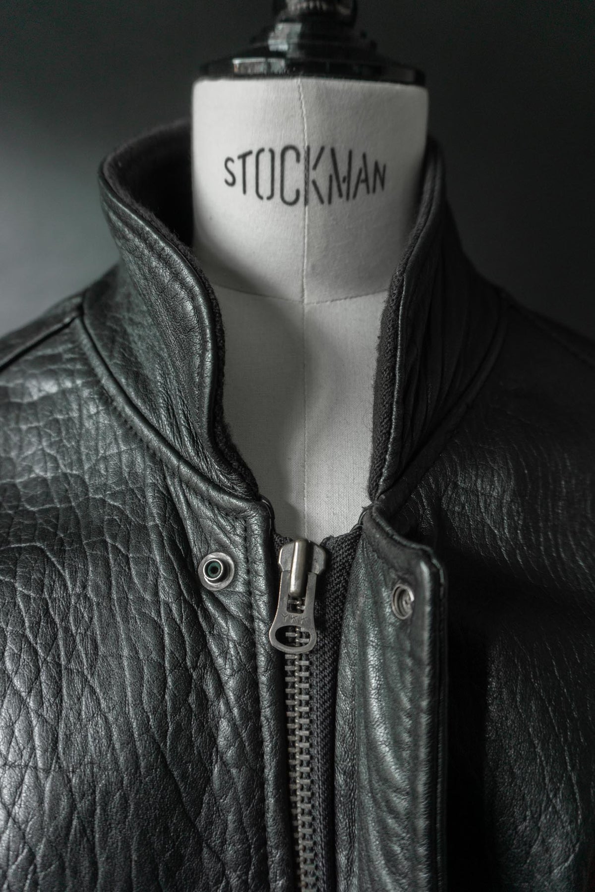 Vintage 80s Bomber Lederjacke, grained Leder, M–L