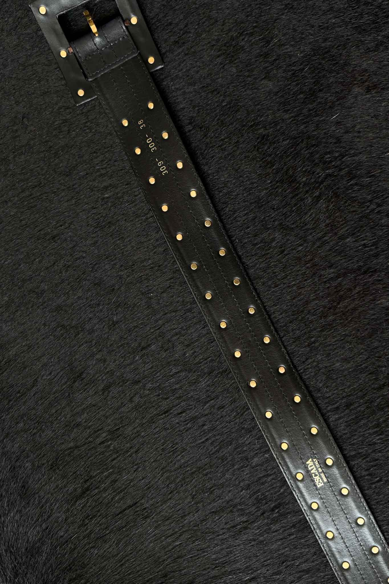 Vintage 80s Escada Ledergürtel mit Sternnieten, 38