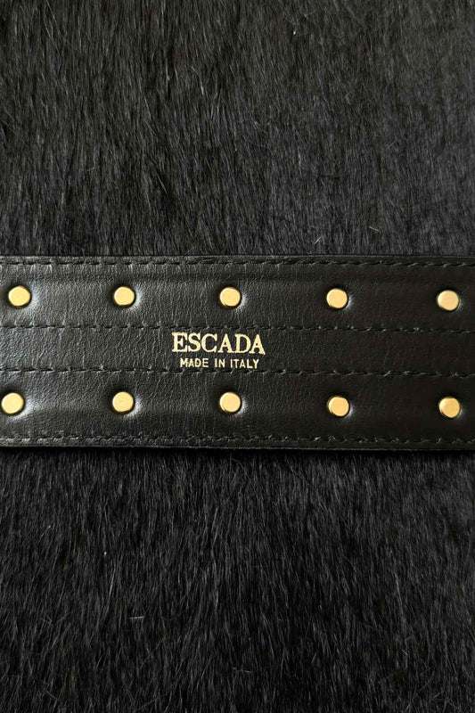 Vintage 80s Escada Ledergürtel mit Sternnieten, 38
